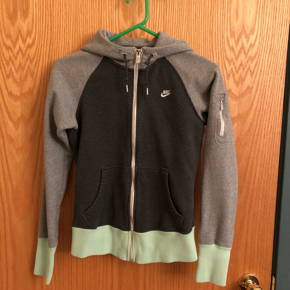 Nike Full Zip Gray Hoodie